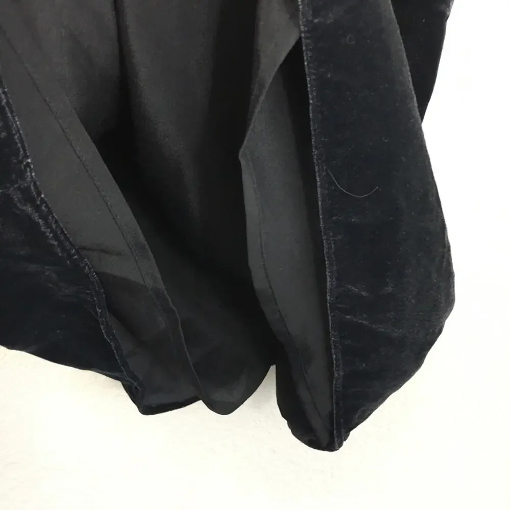 NWT J. Crew black peplum velvet tank top